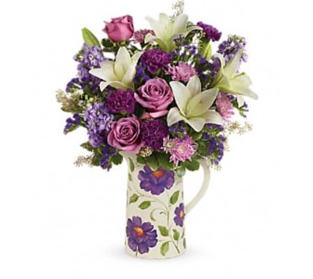 A Garden Pitcher Bouquet
