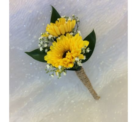 Bout 6 - Yellow viking poms, twine stem wrap (pick up only)