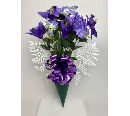 Graveside Silk Bouquet (Purple)