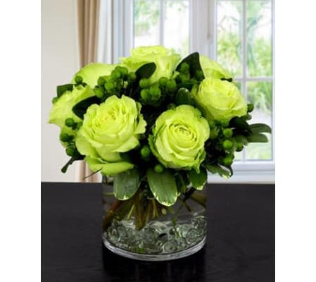 green roses
