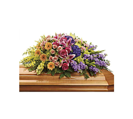 A Garden of Sweet Memories Casket Spray
