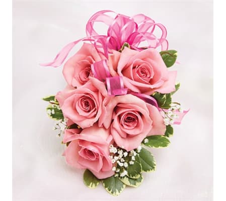 Prom Pink Rose Corsage