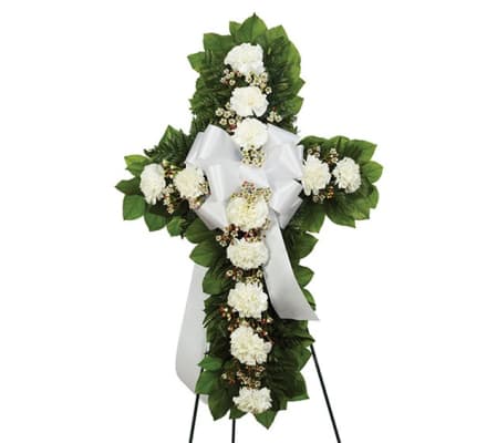 Sympathy Standing Cross White