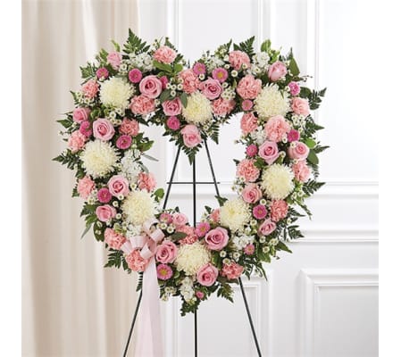 Sympathy Remember Standing Heart Tribute Pink