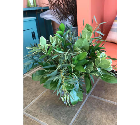 Vase of Assorted Greenery