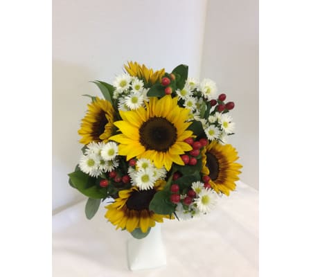 Prom - BVP30 - Sunflower Burst Bouquet (pick up only)