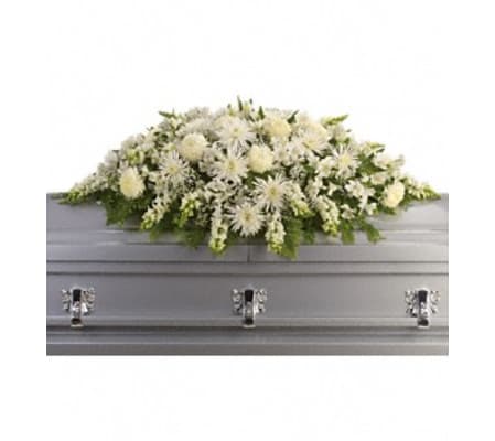 Enduring Light Casket Spray White