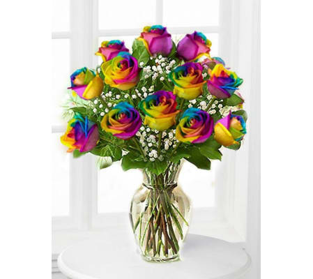 Ready to celebrate ! Rainbow Roses Style
