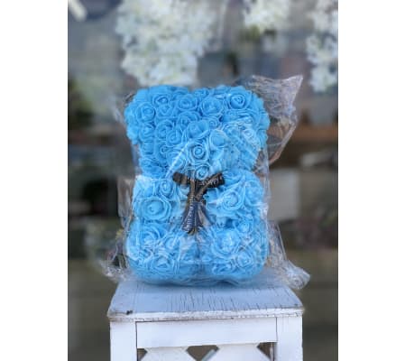 Small Blue Rose Bear