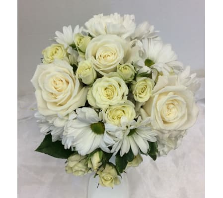Prom BVP5 - White Elegance Bouquet (pick up only)