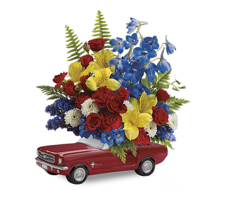 Mustang Full Of Flowers