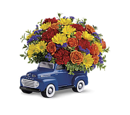 Ford Pickup Full Of Flowers