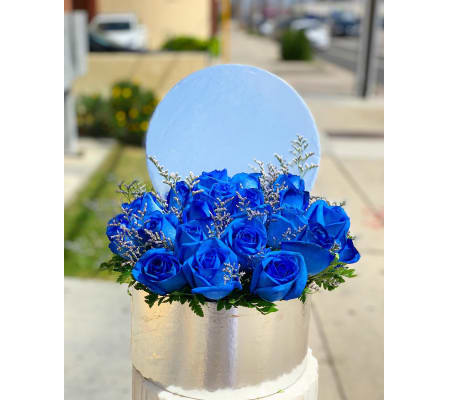 Blue Winter Box Bouquet