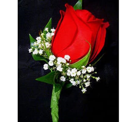 Standard Red Rose Boutonniere
