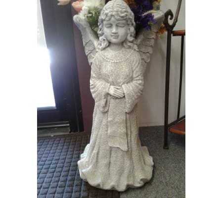 Peace Be With You Cement Outdoor Angel