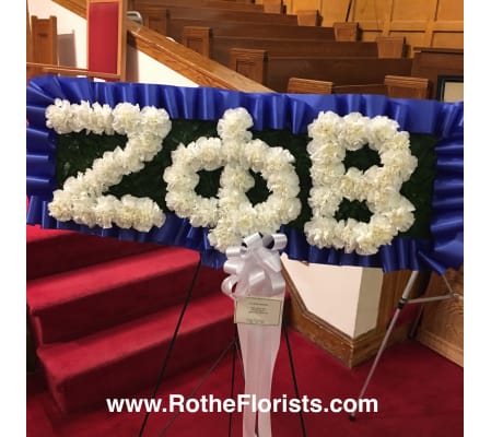 Greek Letter Funeral Flower Set Piece