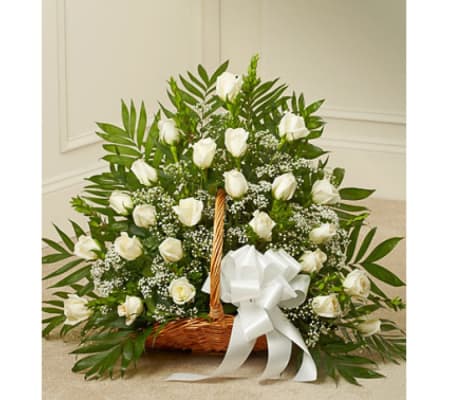 All White Rose BAsket