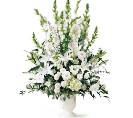 White Basket Arrangement