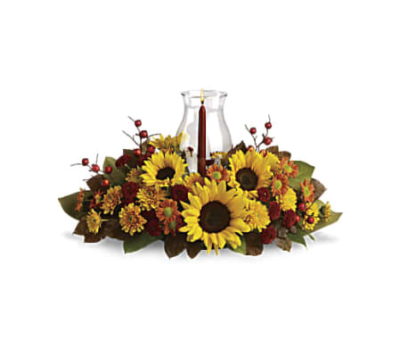 Hurricane Sunflower Centerpiece