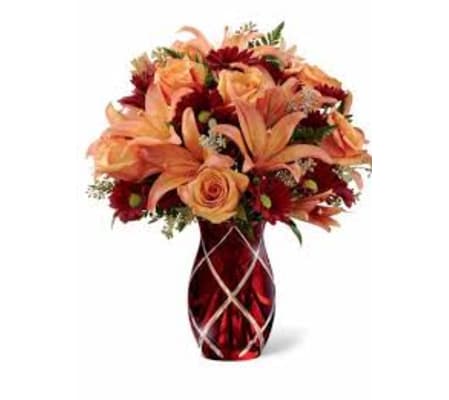 Fall Etched Vase