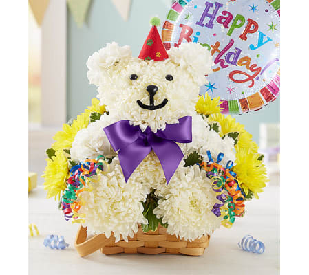 Birthday Beary with Happy Birthday Balloon