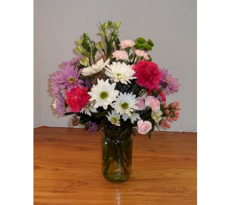 Garden of Daisies Canning Jar Bouquet