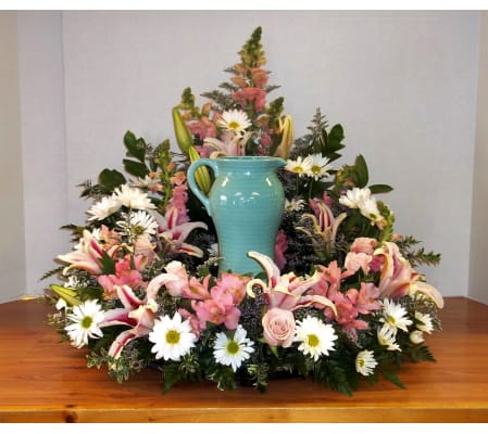 Pretty in Pinks Urn Wreath