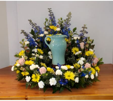 A Walk In The Garden Urn Wreath