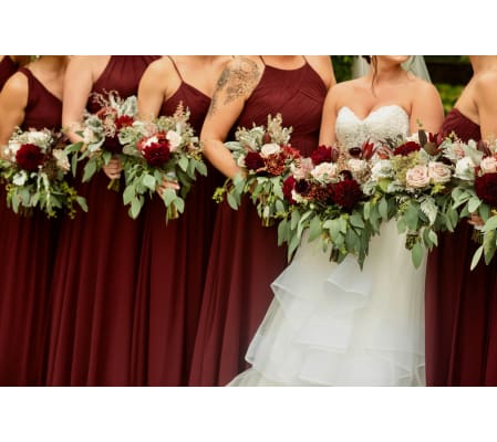 Wine Wedding Flowers