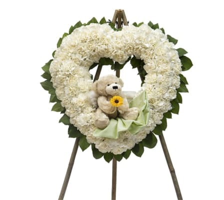 Heart Wreath with Teddy Bear