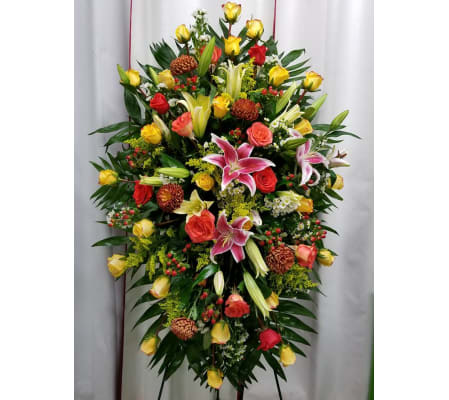 mix flowers standing spray