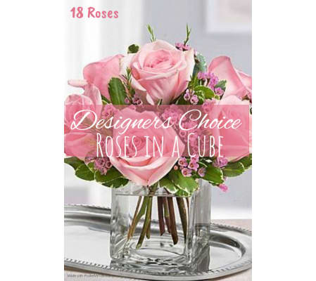 Roses In A Cube Florist Design