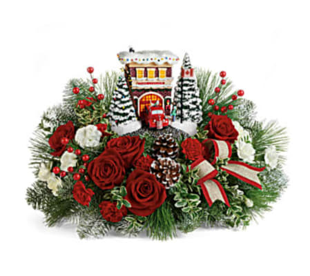 Thomas Kinkade's Fire Station with Roses 2019