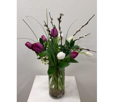 Spring Tulips in Cylinder