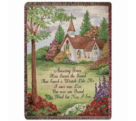 Amazing Grace Tapestry Throw 2
