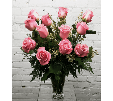 1 Dozen Pink Roses