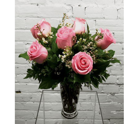 Pink Roses-1/2 Dozen