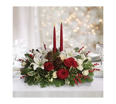Christmas Wishes Centerpiece Bouq