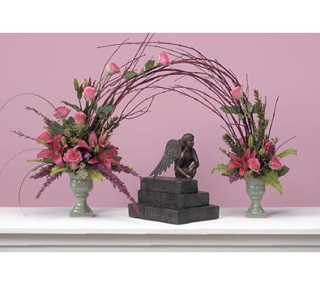 Pink Rose and Lily Memorial Arch