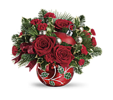 Teleflora Deck the Holly Ornament Bouquet
