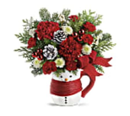 SEND A HUG-SNOWMAN MUG by Teleflora