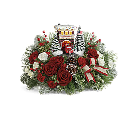 Thomas Kinkade's Festive Fire Station 2019