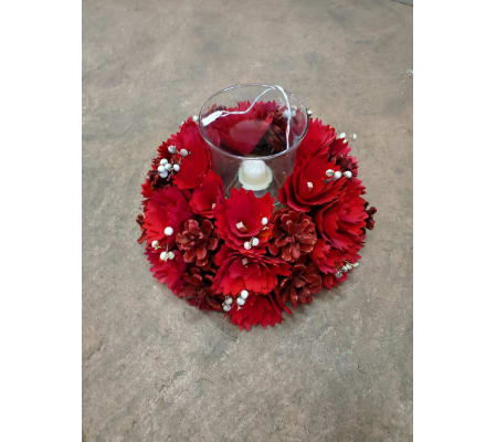 Redwood Rose Candle Holder