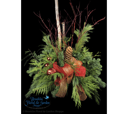 Outdoor Winter Urn With Birch