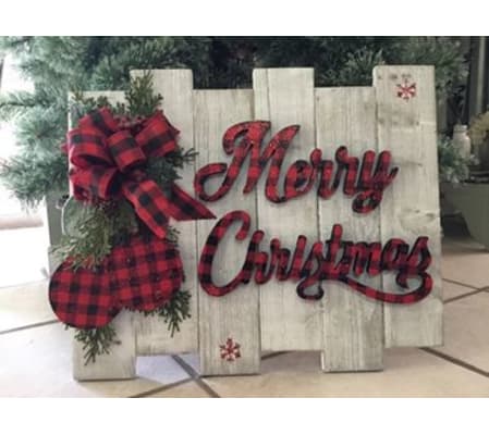 Wooden Merry Christmas