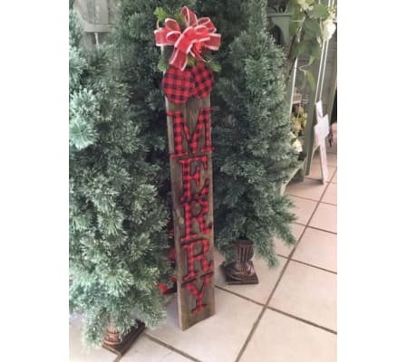 Wooden Merry Sign