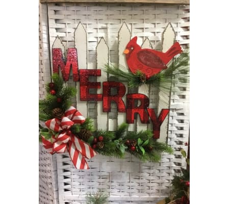 Wooden Merry Fence Sign