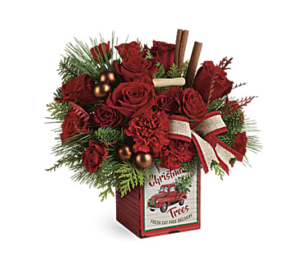 The Teleflora's Merry Vintage Christmas Bouquet