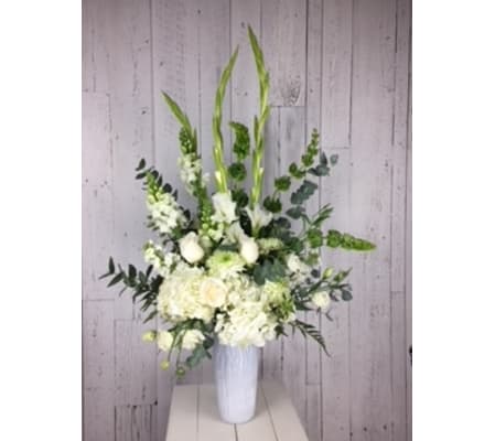 White Flower With White Roses