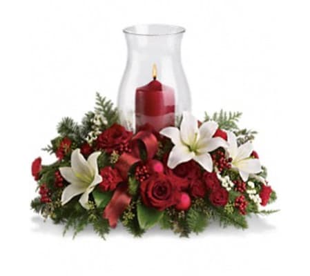 Teleflora's Holiday Glow Centerpiece